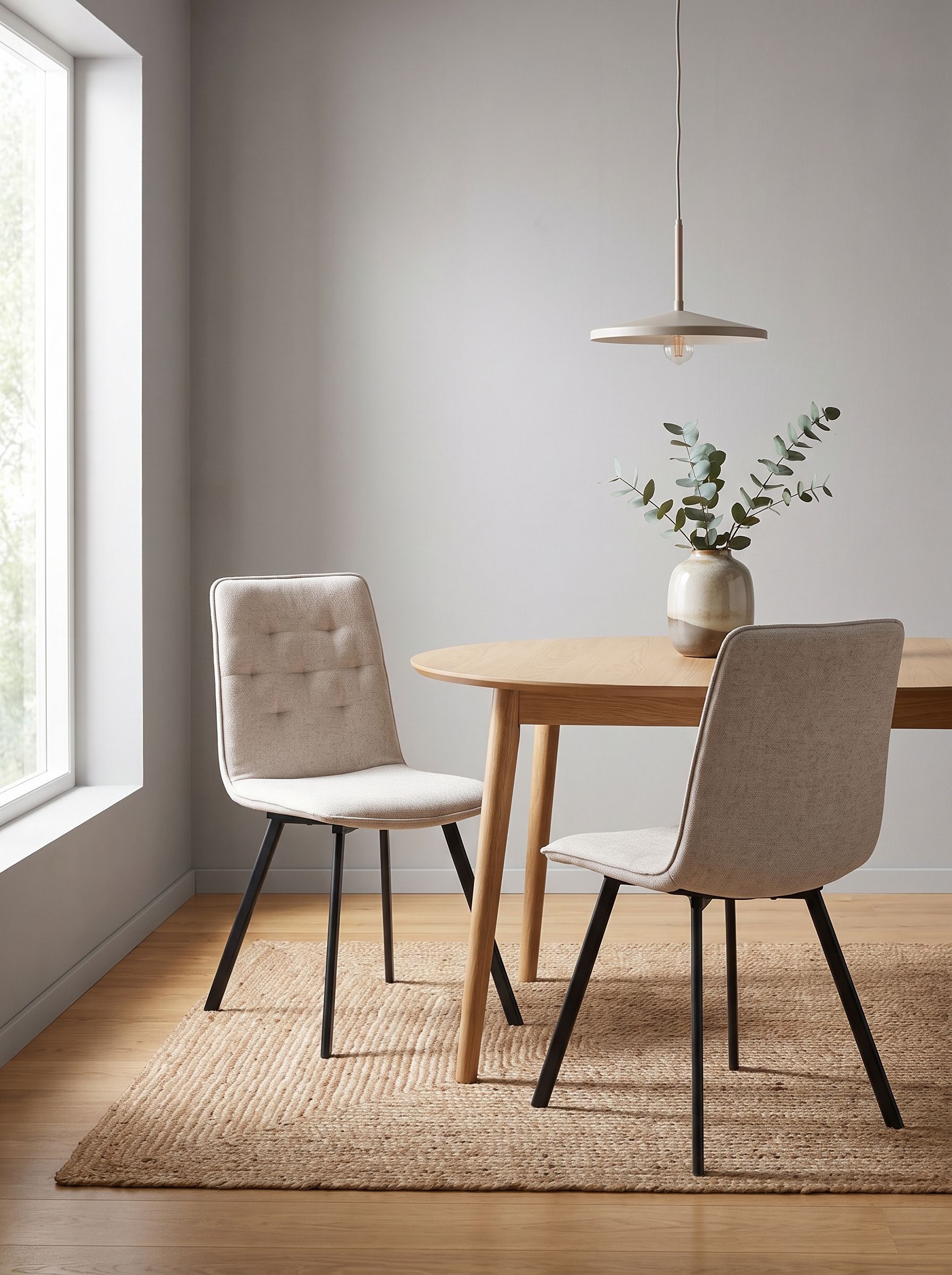 Sæt med 2 spisebordsstole CARVER Beige