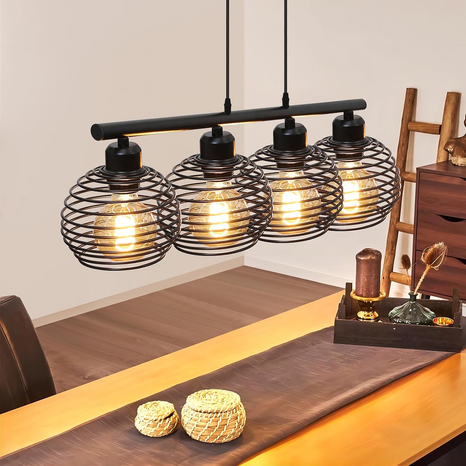 NETTLIFE Retro, sort pendellampe, E27, industrielt metal