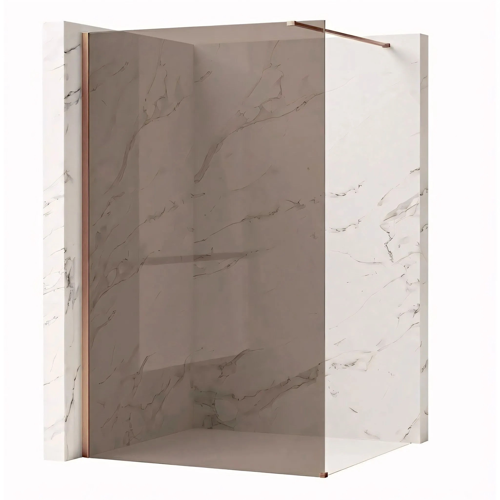 REA brusevæg Flexi Brown 130 Børstet kobber, 120x130x195cm