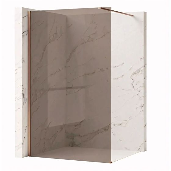 REA brusevæg Flexi Brown 130 Børstet kobber, 120x130x195cm