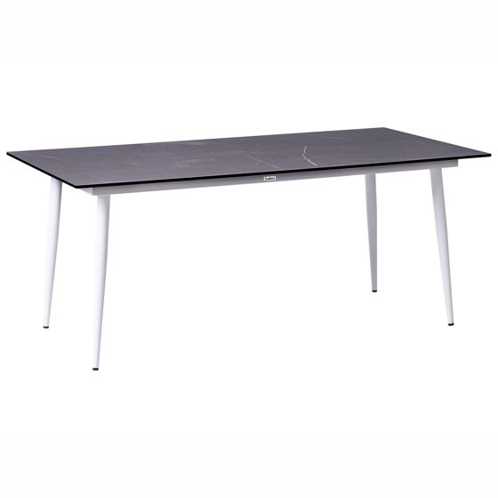 Havebord TOLENTINO 180 cm 90 cm Marmor effekt Grå marmor