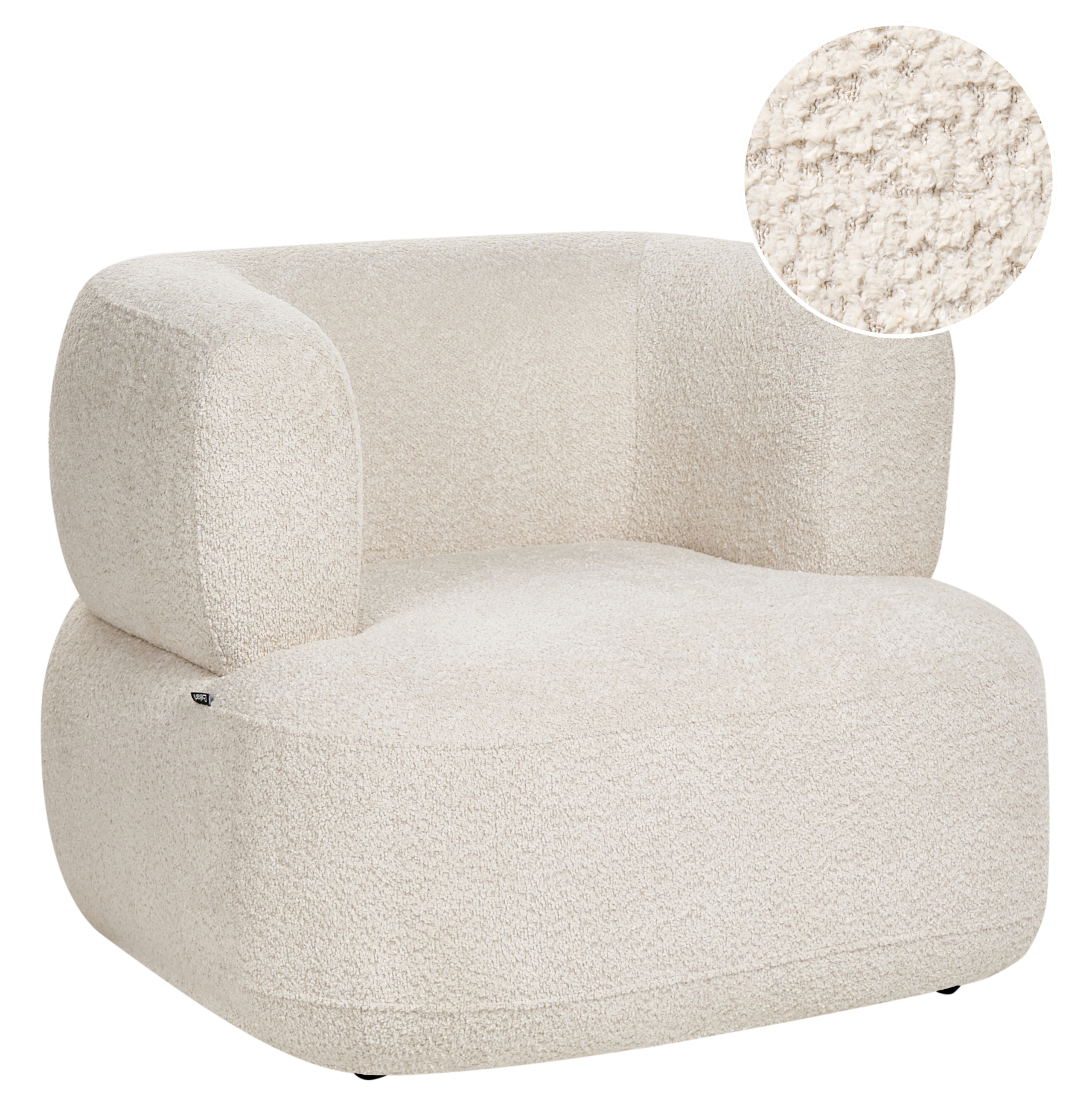 Lænestol LOHJA Chenille Lys Beige