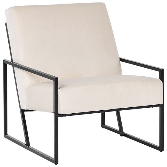 Lænestol DELARY Velour Lys Beige