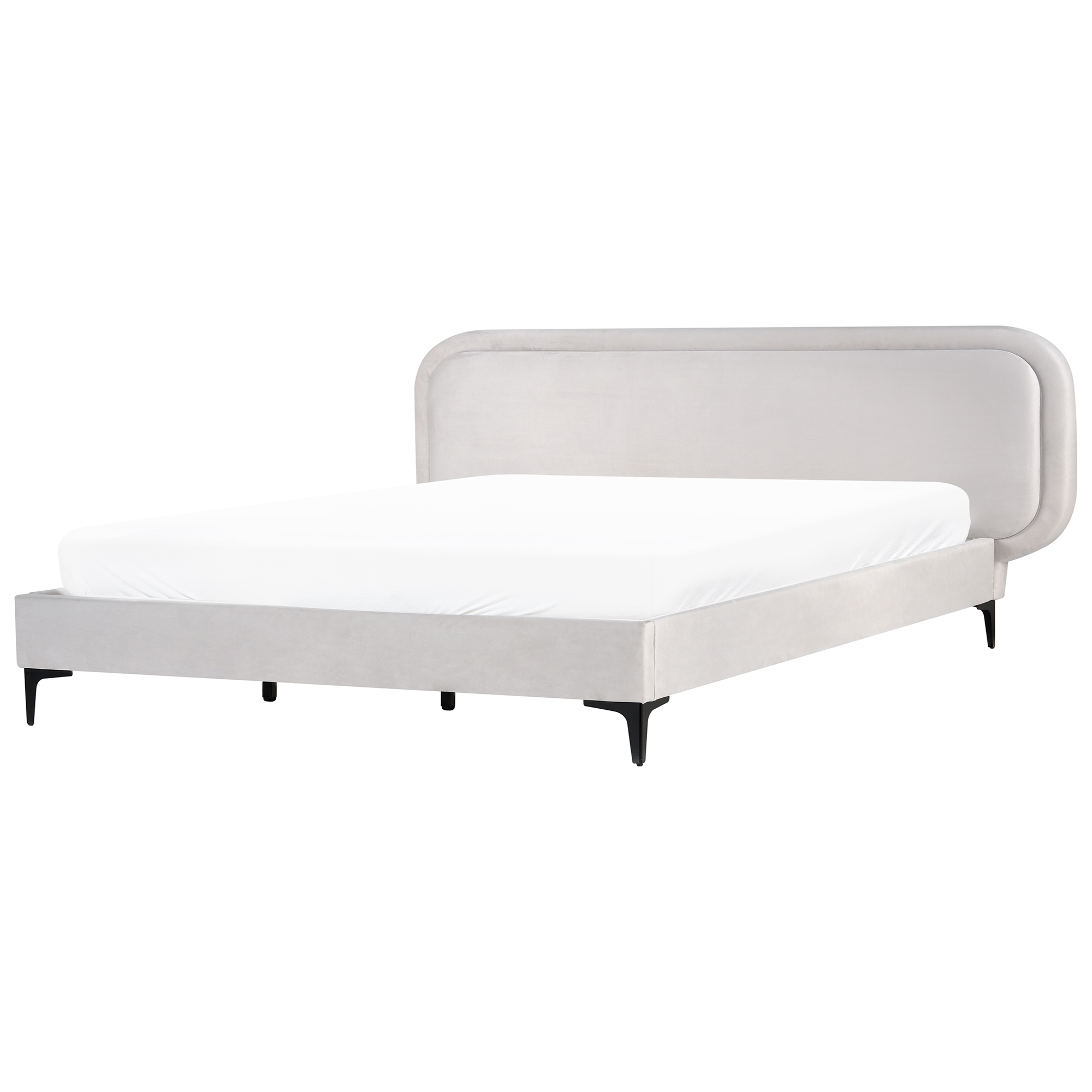 Seng Velour SUZETTE 180 x 200 cm Lysegrå