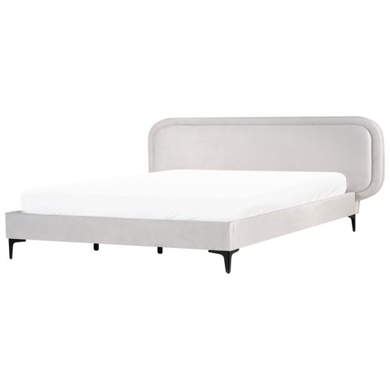 Seng Velour SUZETTE 180 x 200 cm Lysegrå