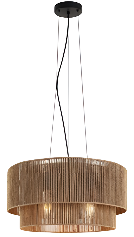 TOOLIGHT hængende loftlampe APP1837-1CP Sort/Brun 46x46x21cm