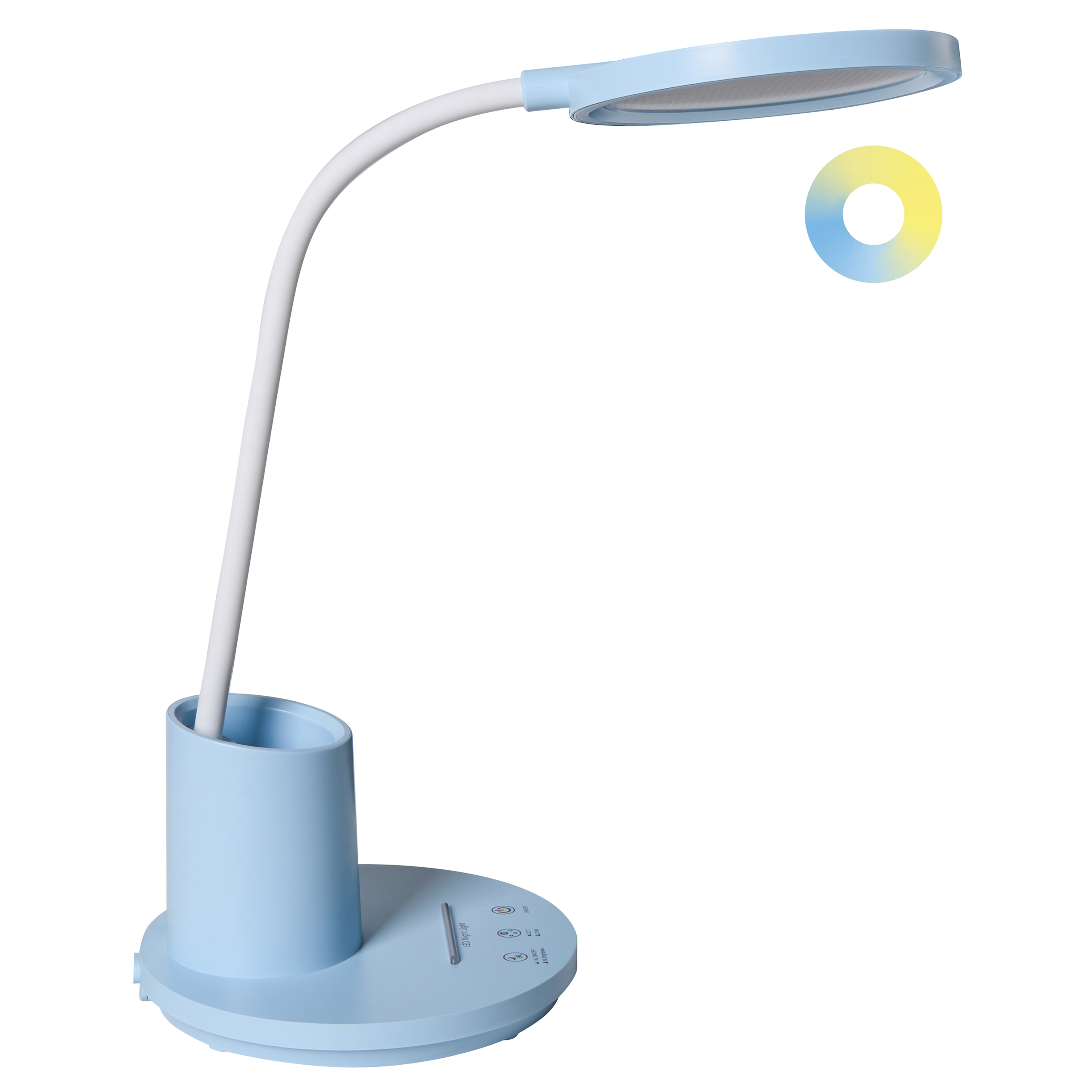 LED skrivebordslampe VELA Med dæmpning Blå