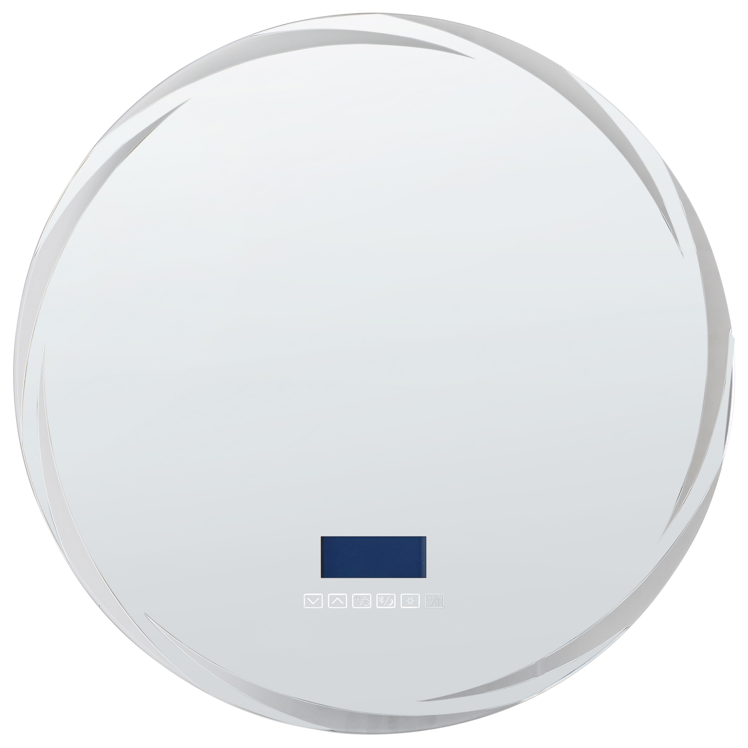 LED-badeværelsesspejl TANAY 60 cm 60 cm Med indbygget Bluetooth-højttaler Sølv