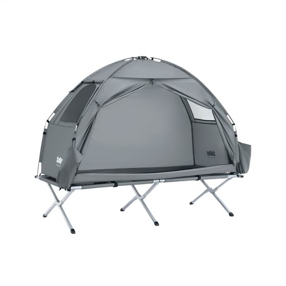 SoBuy Campingseng Udendørs campingtelt med lampekrog og skolommer 3-i-1-telt til 1 person Praktisk 193x86x160 cm OGS32-II-HG
