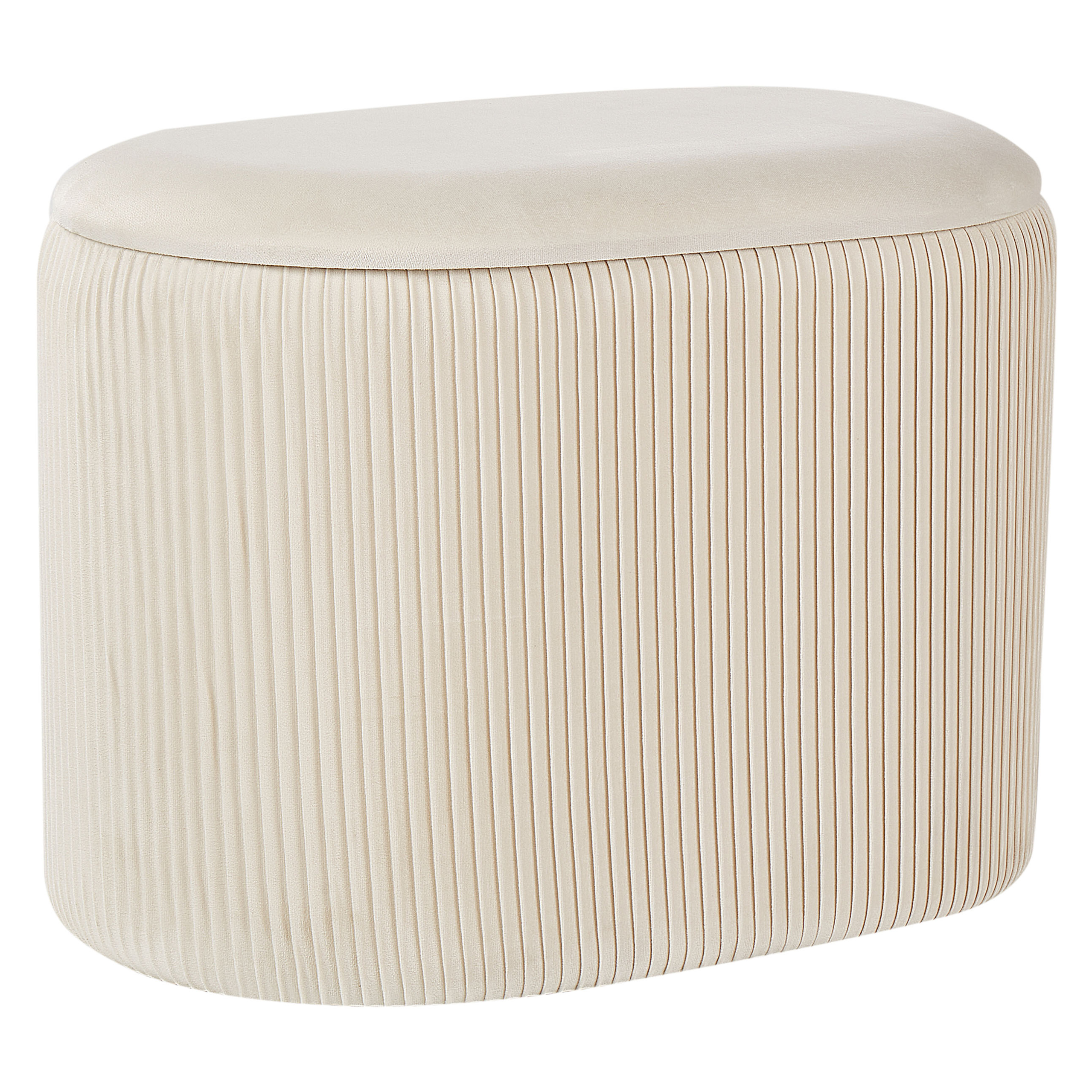 Puf med opbevaring RICHLAND Velour Lys Beige