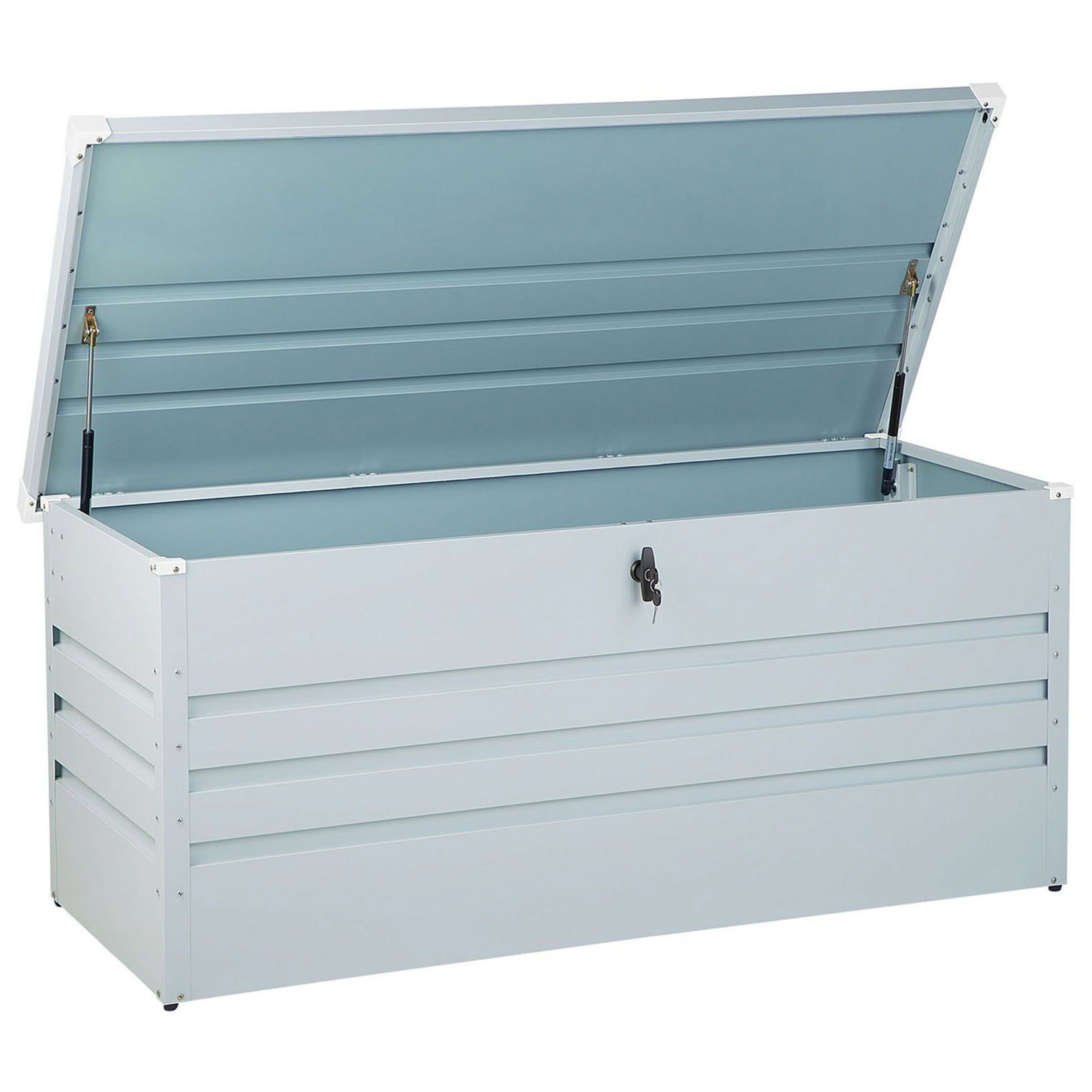 Opbevaringsboks CEBROSA 132 cm 62 cm Metal Lysegrå