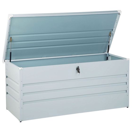 Opbevaringsboks CEBROSA 132 cm 62 cm Metal Lysegrå