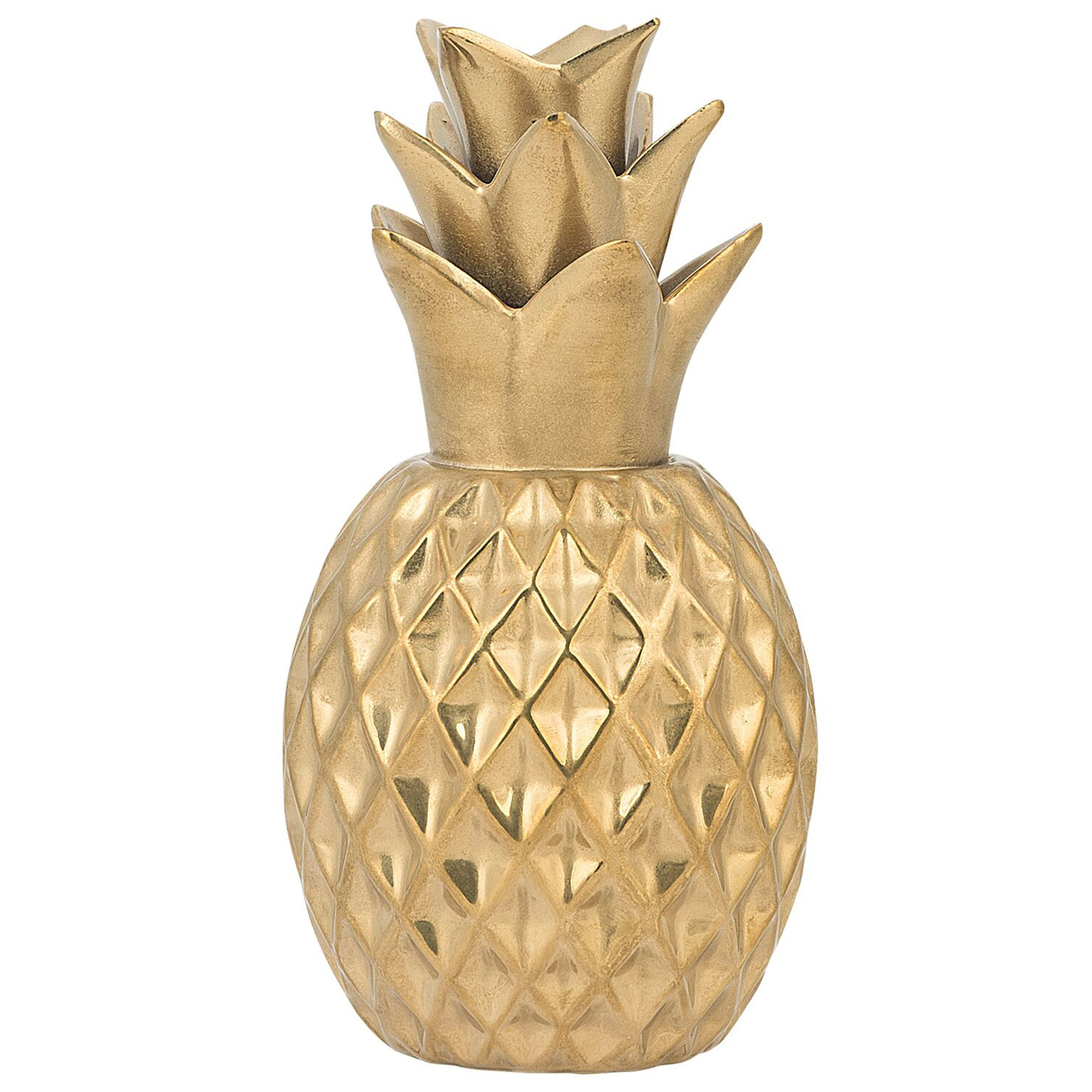 Dekorativ figur Ananas TYANA Keramik Guld