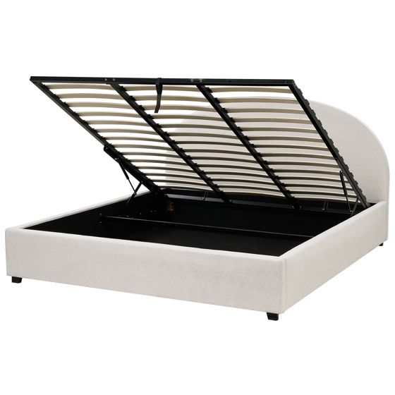 Seng med opbevaring VAUCLUSE Lys Beige 180 x 200 cm