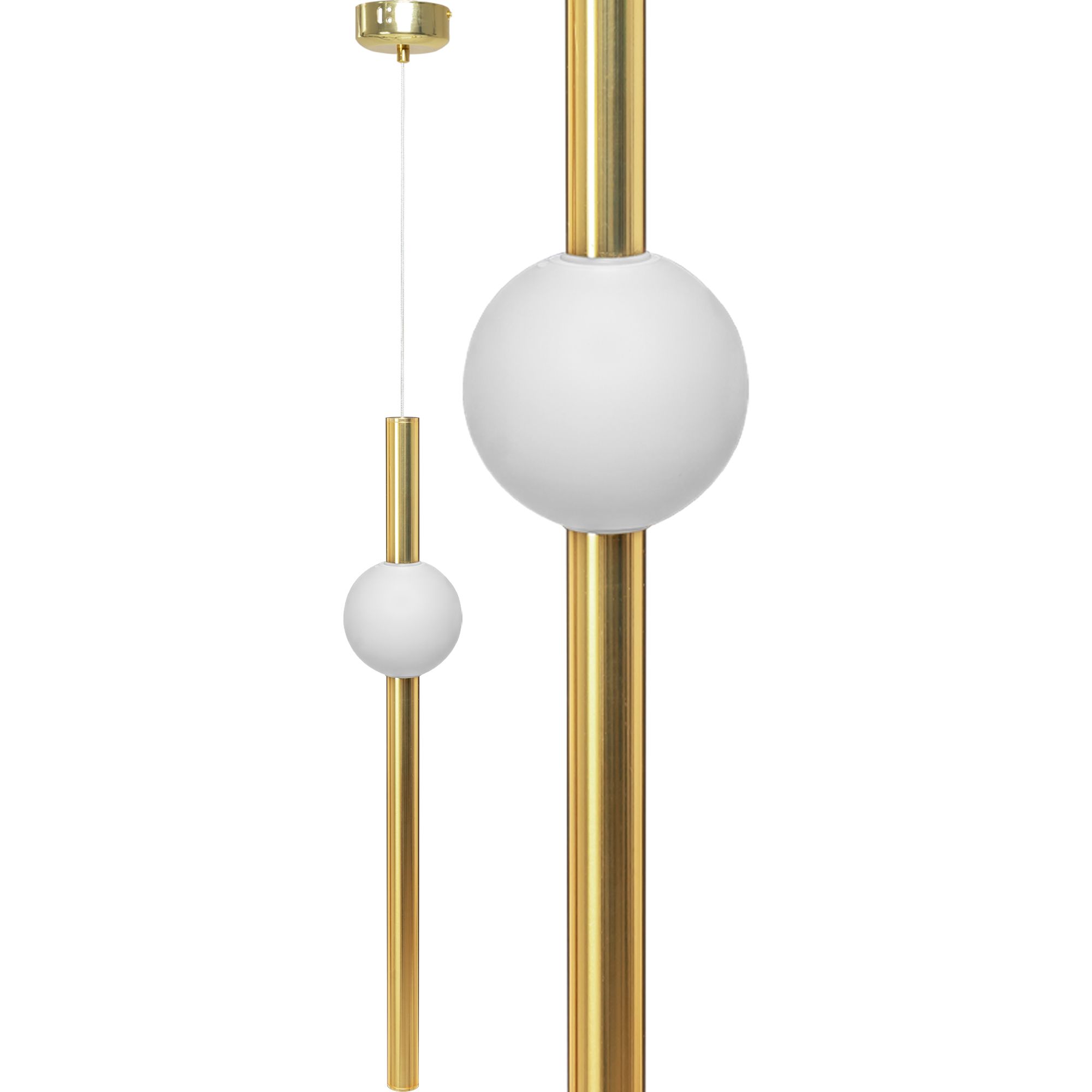 TOOLIGHT hængende loftlampe APP475-CP LED Guld 109x10x109cm