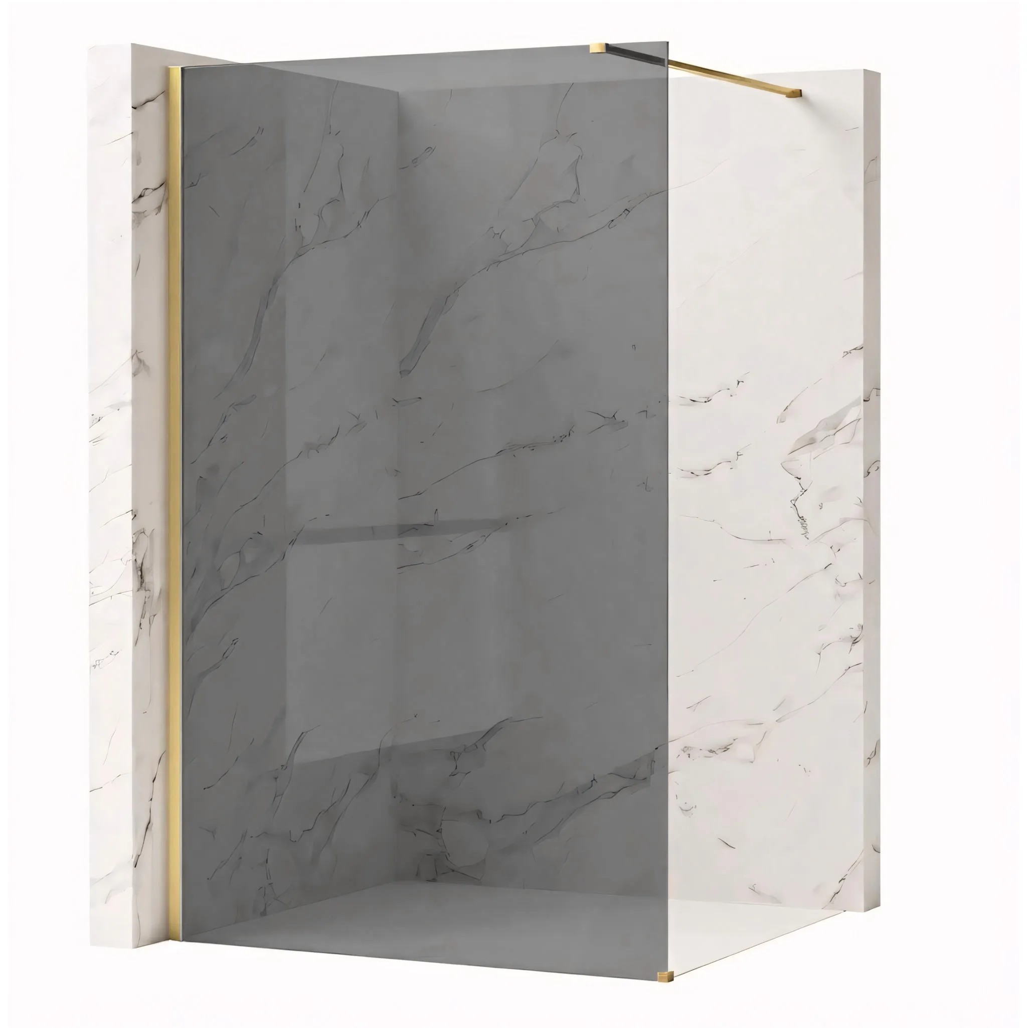 REA brusevæg Flexi Grey 80 Børstet guld, 120x80x195cm