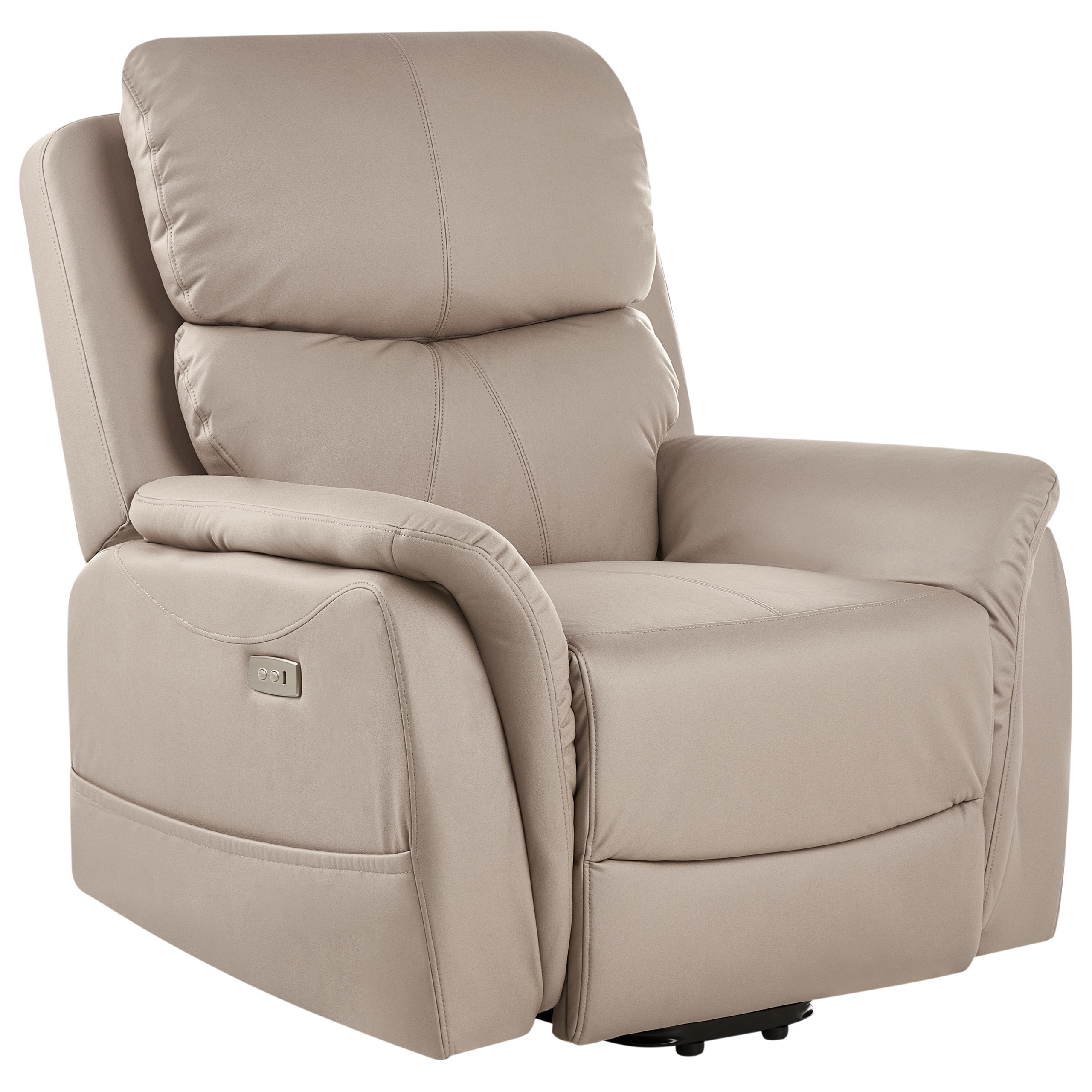 Elektrisk recliner stol GLORIE massagefunktion Brungrå