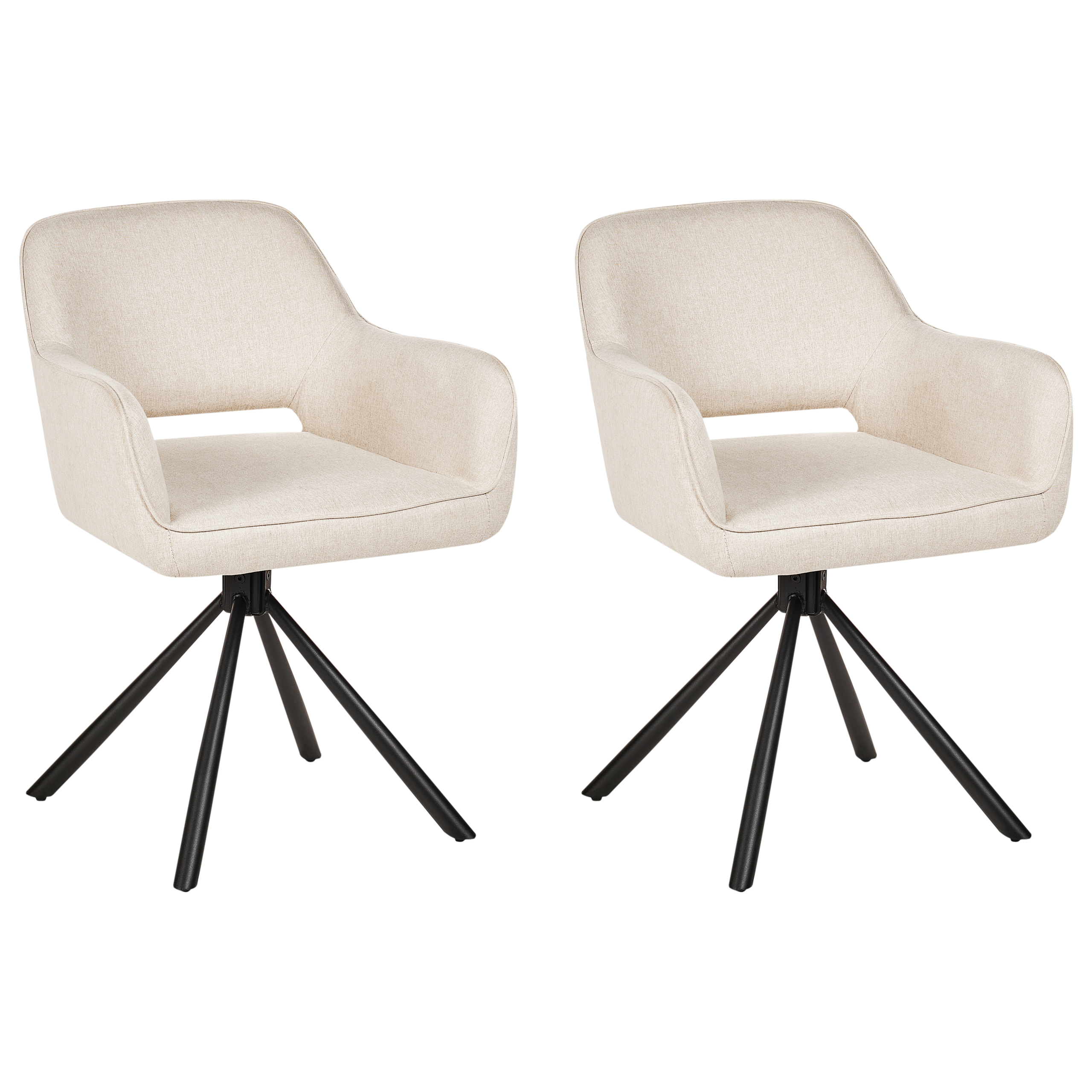 Sæt med 2 spisebordsstole LOURES Lys Beige