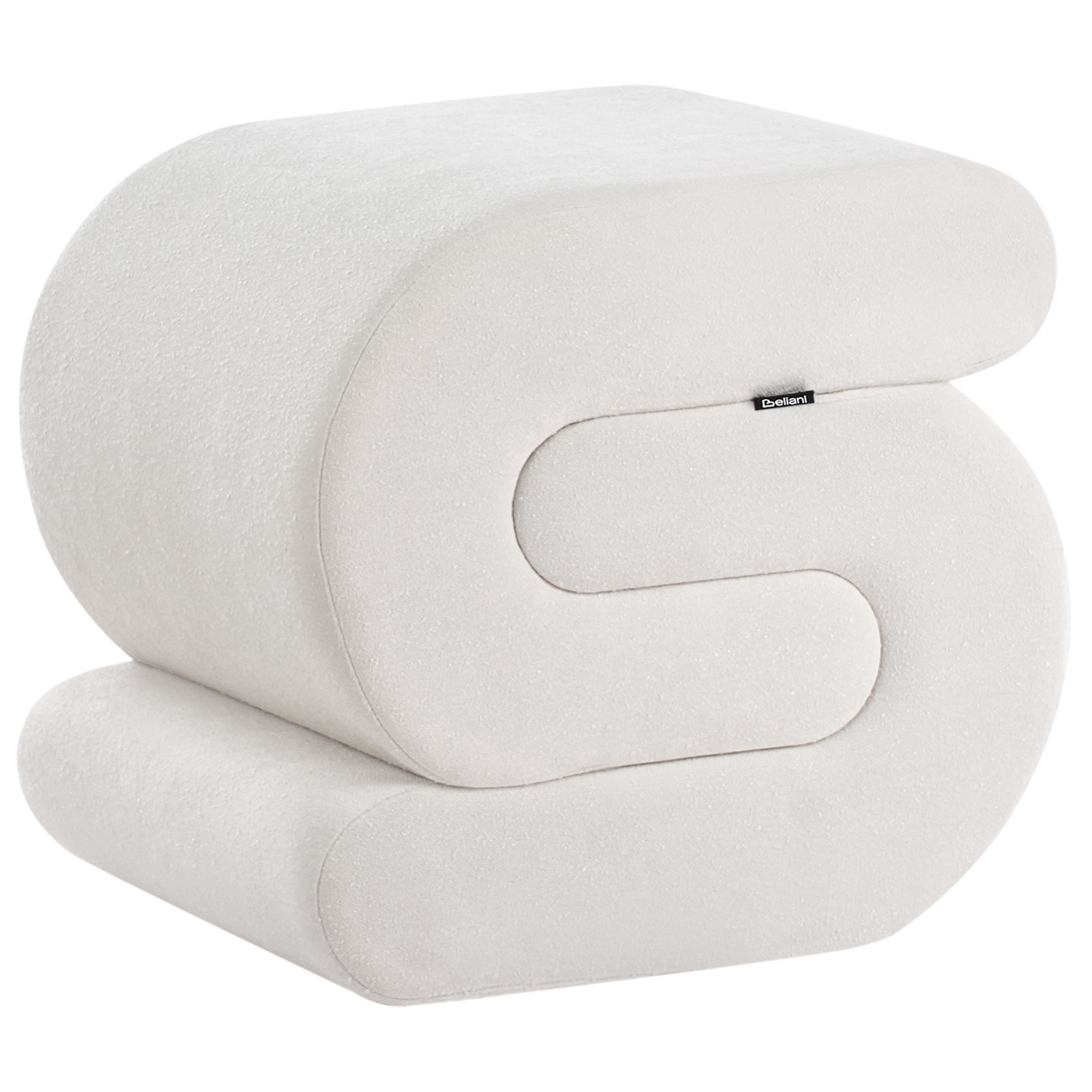 Puf ARCADIA Chenille Cremehvid