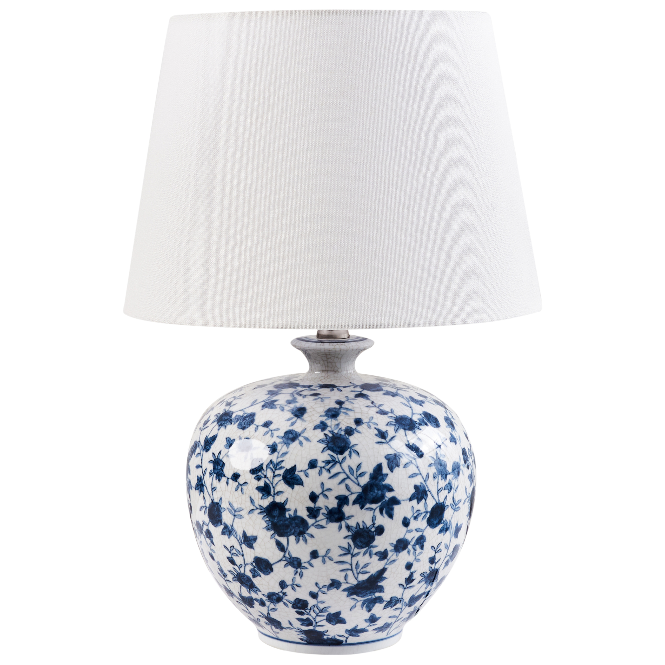 Bordlampe SILVES Porcelæn Hvid/blå