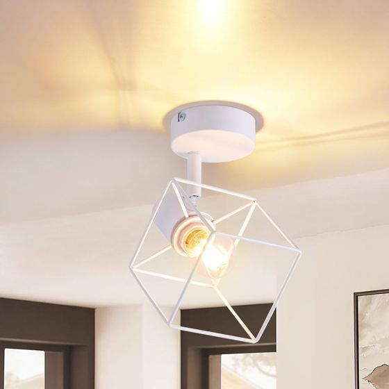 NETTLIFE sort loftspotlight E14 350° justerbar loftslampe vintage - metal til stuen