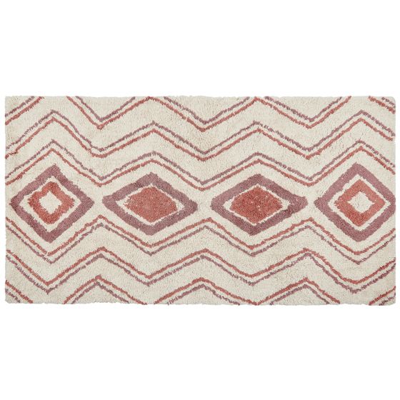 Gulvtæppe KASTAMONU Beige 80 x 150 cm Bomuld