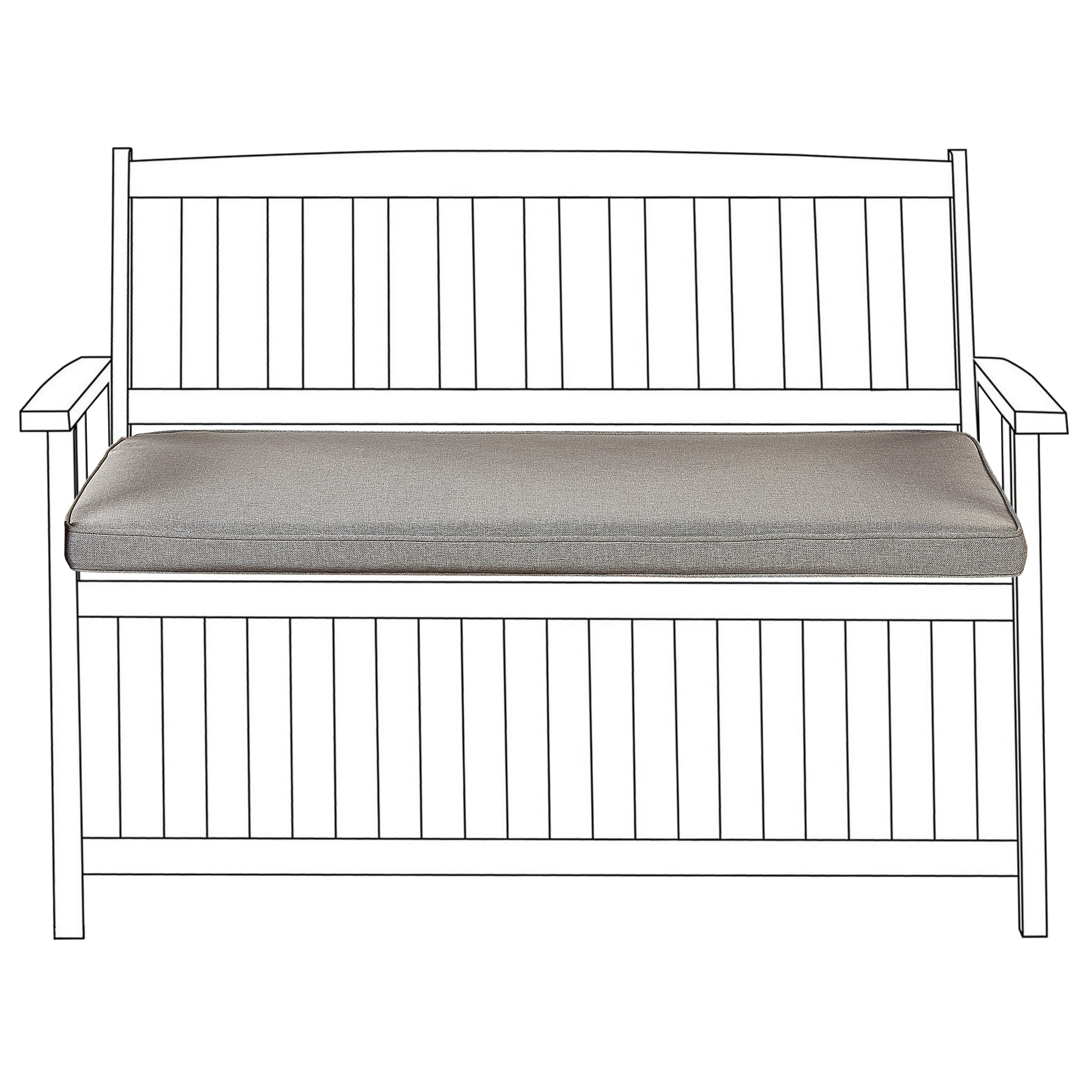 Siddehynde til bænk SOVANA 108 x 45 cm Grå