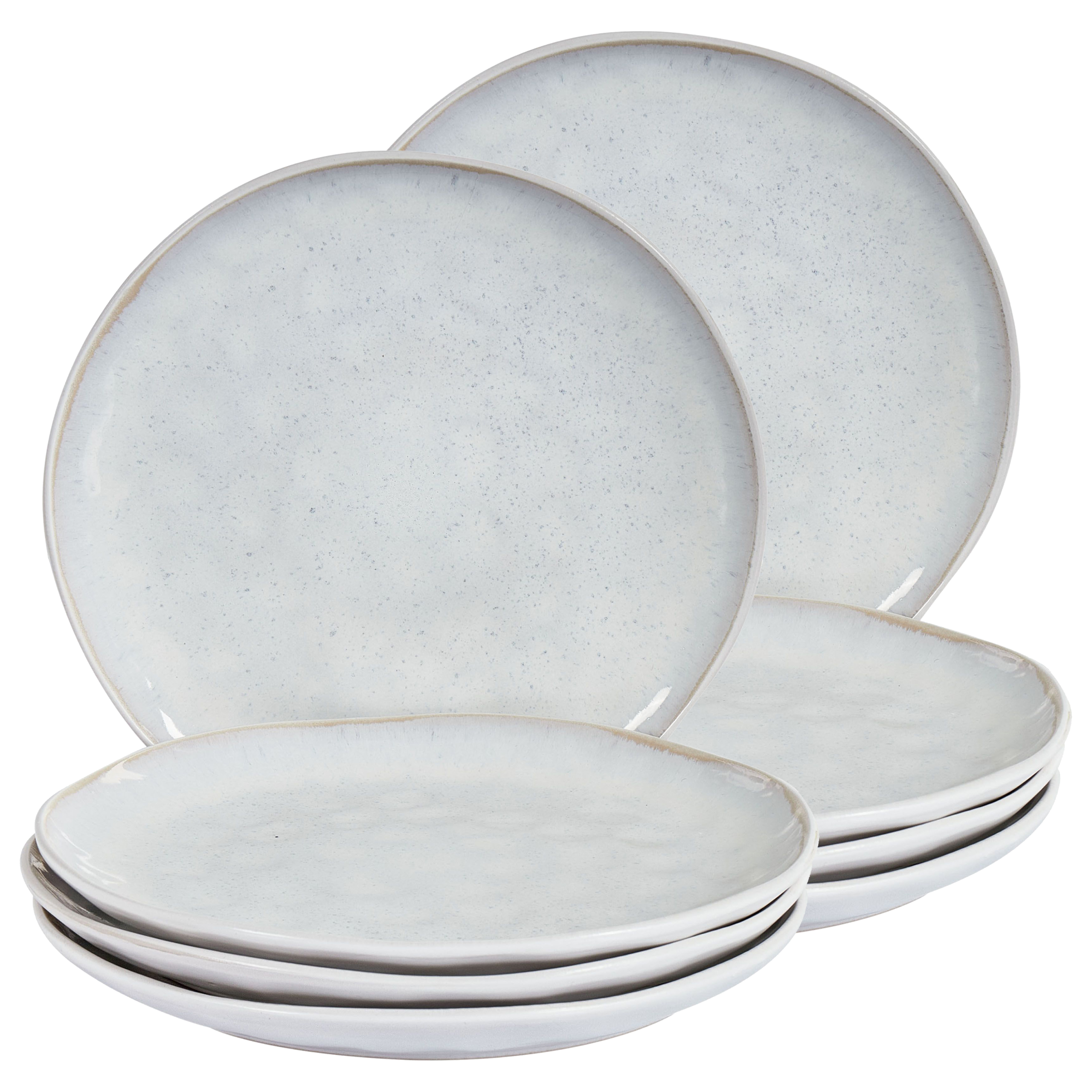 8 x spisetallerken SESAME Stentøj Lysegrå 28 cm