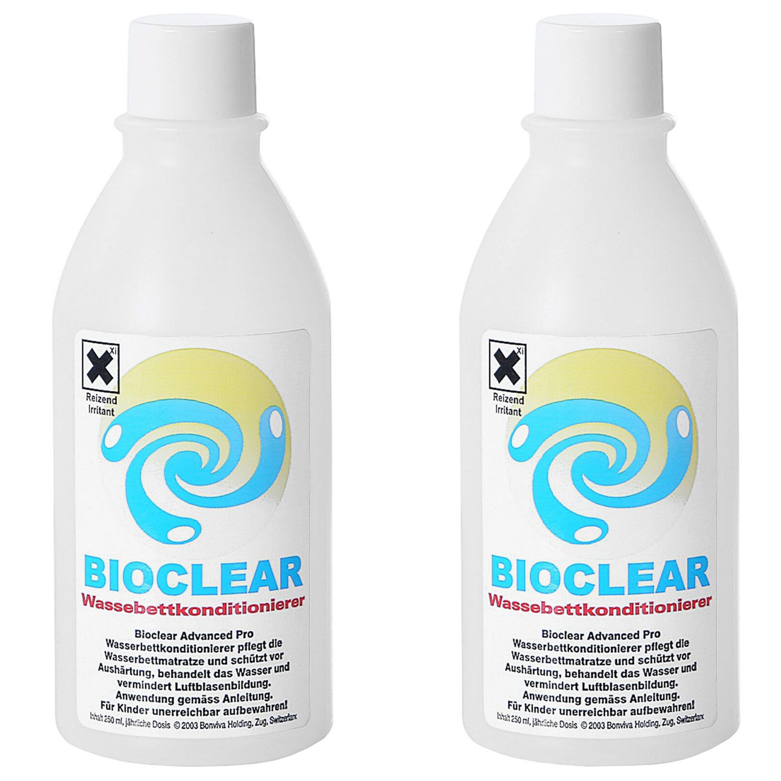 Sæt med 2 antibakterielle væsker til vandmadrasser BIOCLEAR
