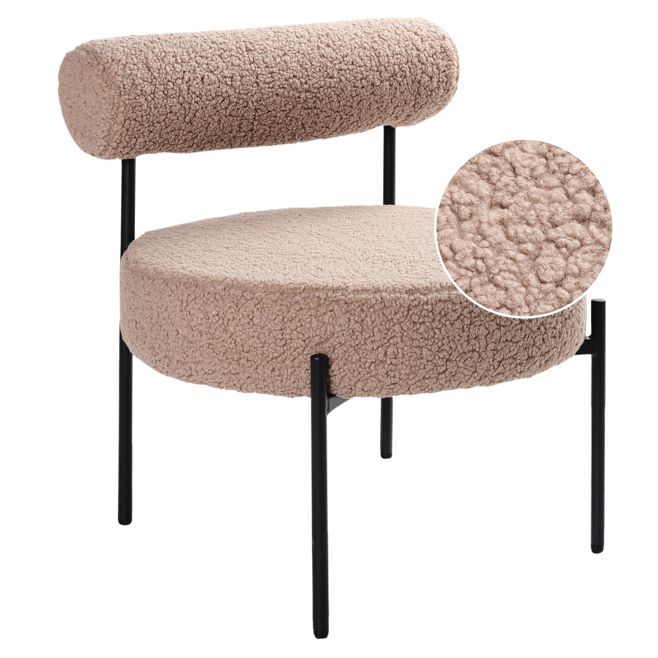 Lænestol ALPHA Boucle Brungrå