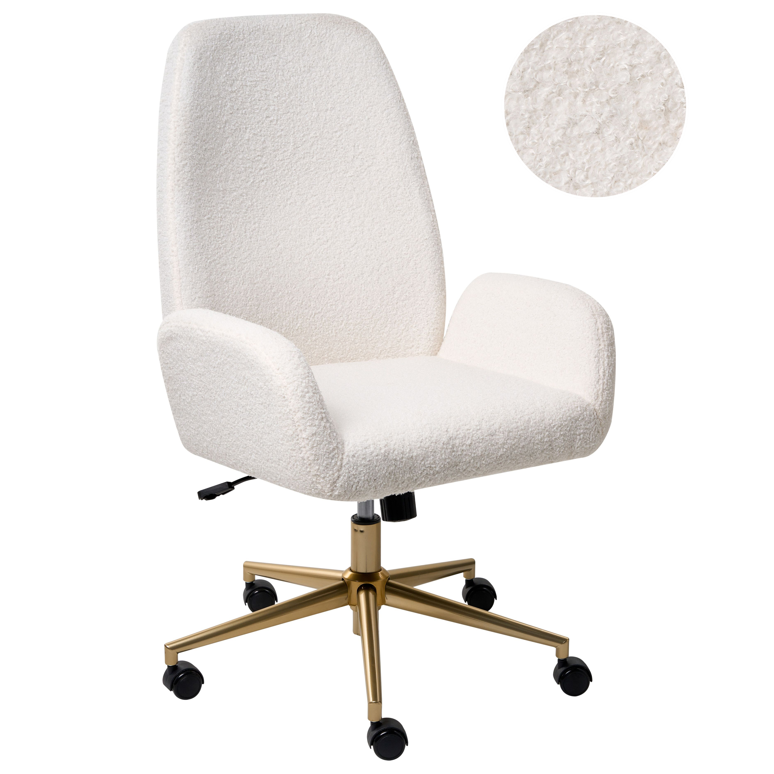 Kontorstol CLARE Boucle Hvid