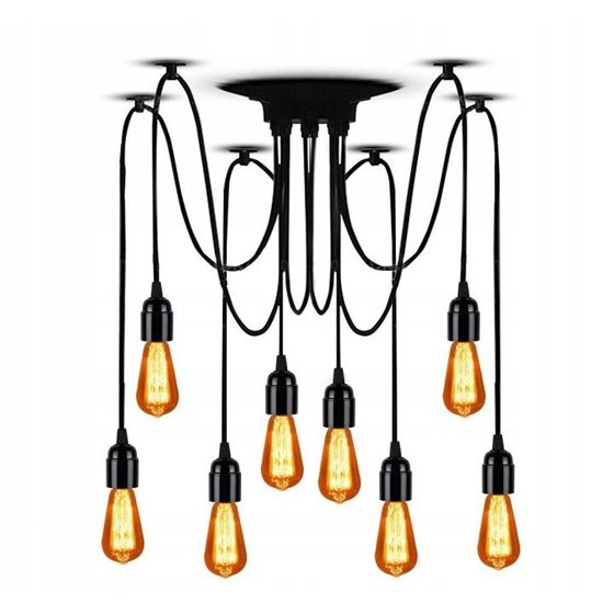 TOOLIGHT hængende loftlampe JDL-02 SPIDER 8 Sort 20x20x150cm