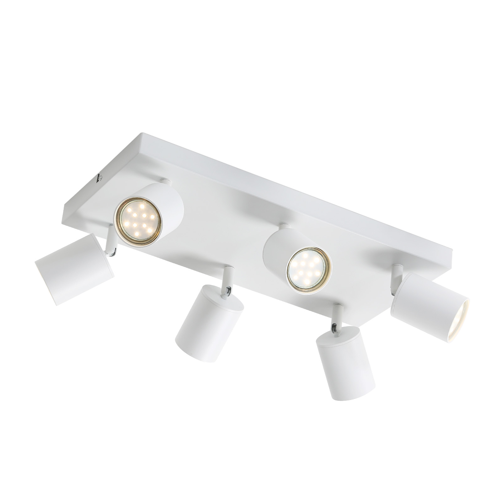 NETTLIFE loftspotlight med 6 lyskilder, hvidmetal