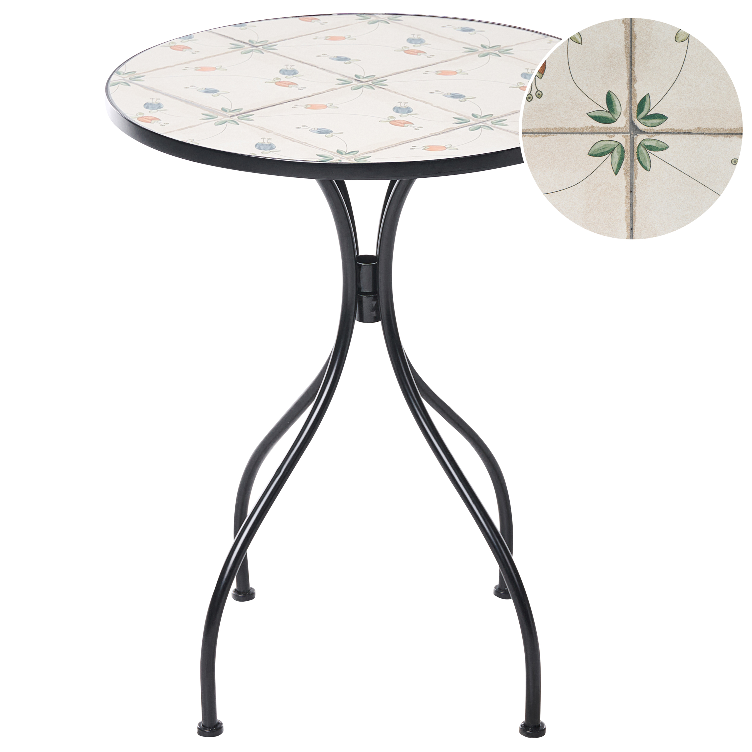 Bistro bord CARONA 60 cm 60 cm Metal Sort