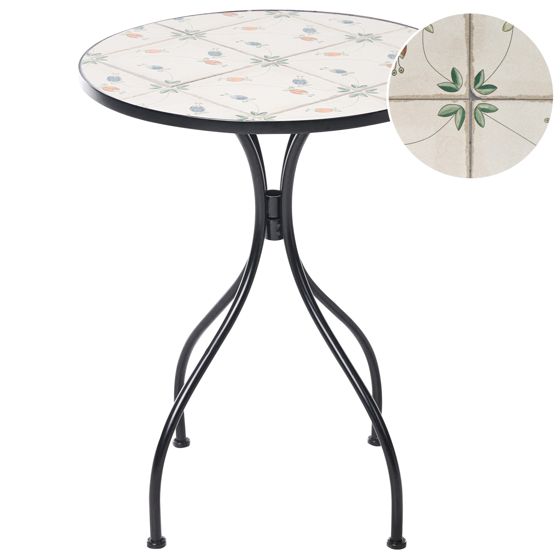 Bistro bord CARONA 60 cm 60 cm Metal Sort