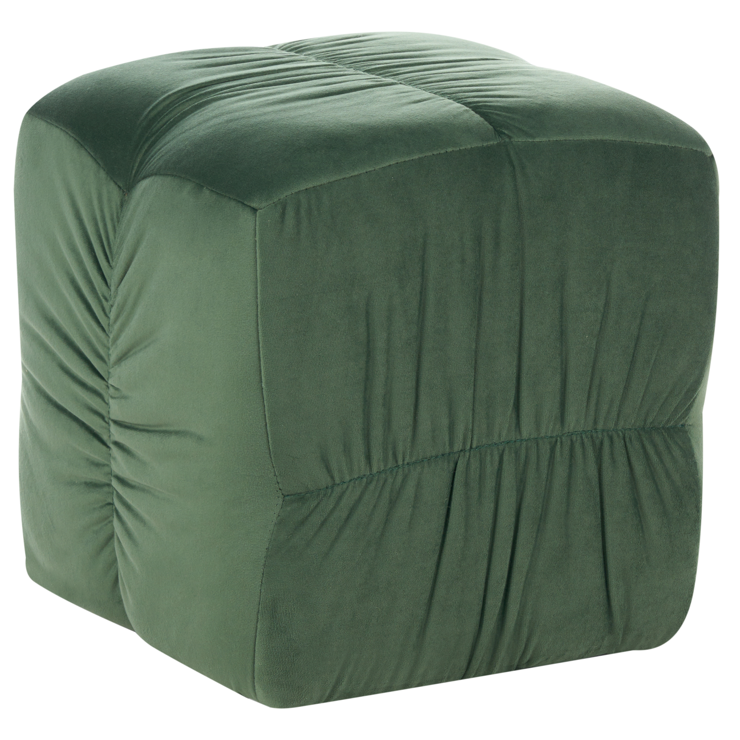 Puf TURLEY Velour Mørkegrøn