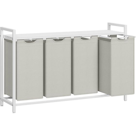 Vasagle vasketøjssorterer, 4 rum, 4 × 40 L, 116 × 33 × 72 cm, BLH401