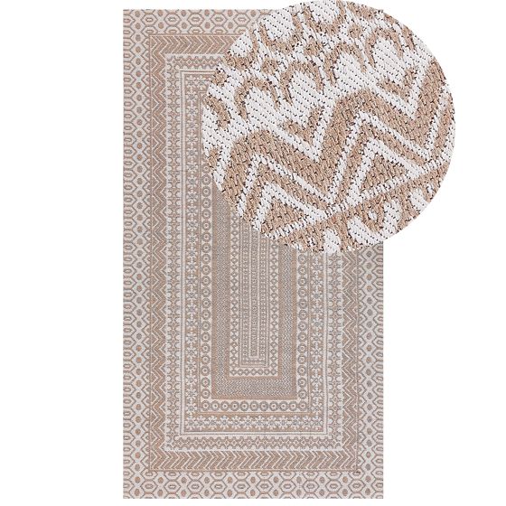 Gulvtæppe BAGLAR Hvid 80 x 150 cm Jute
