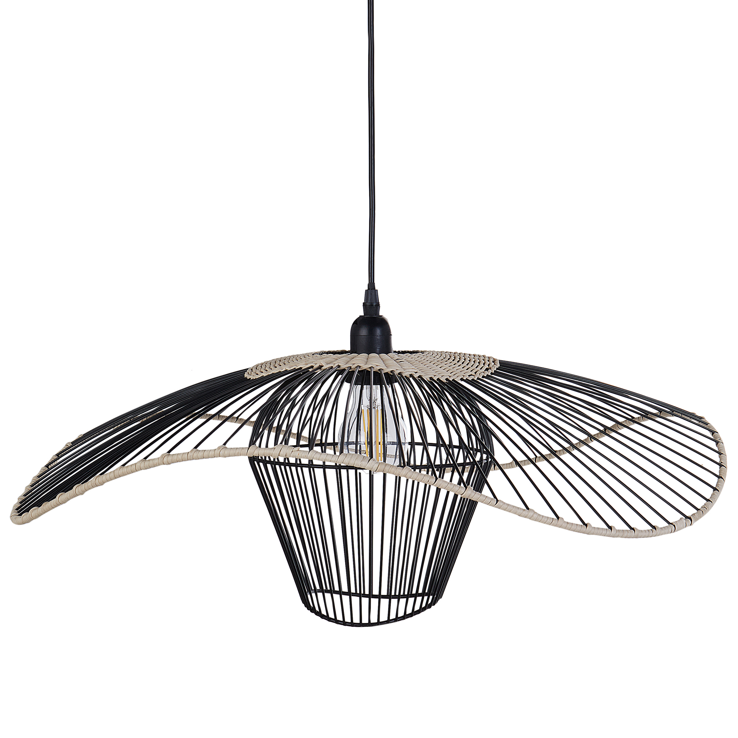 Loftlampe LUNGA Metal Sort