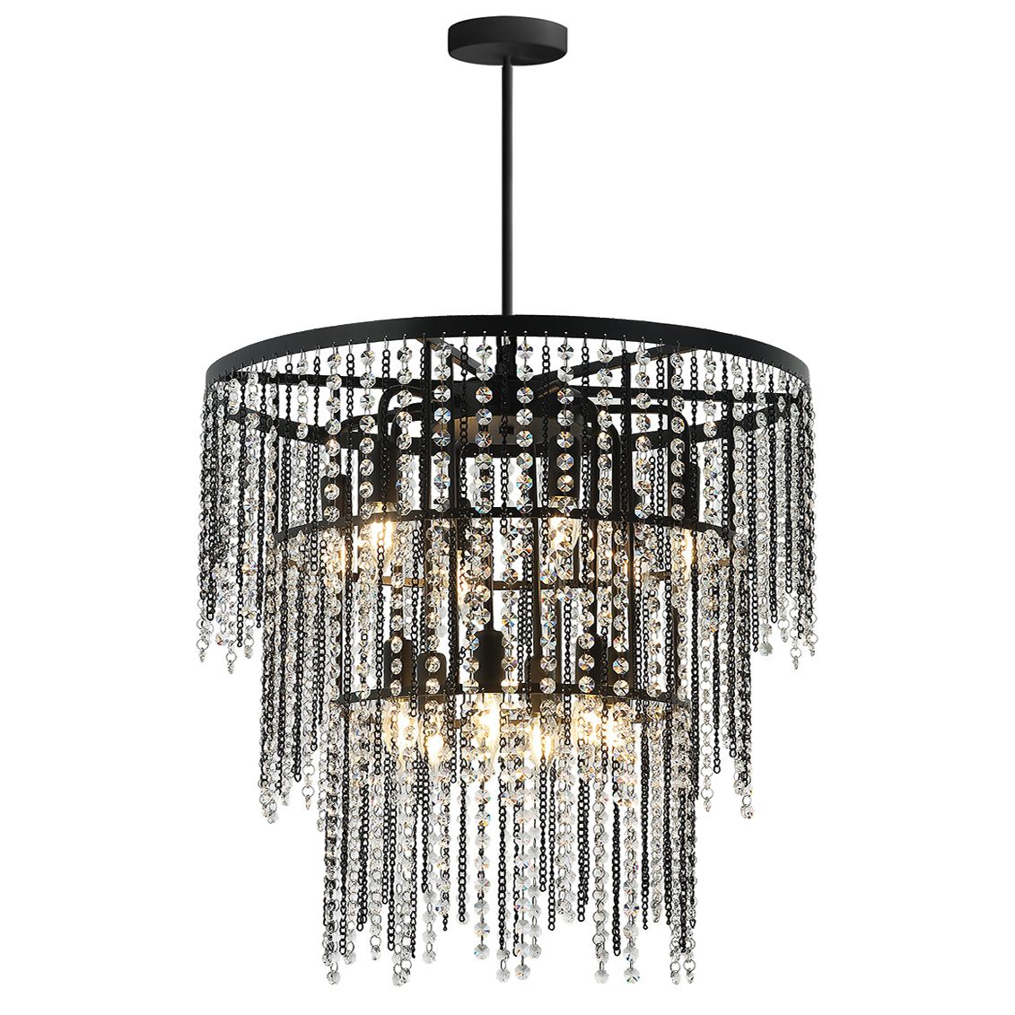 TOOLIGHT hængende loftlampe APP1314-CP Sort 80x80x120cm