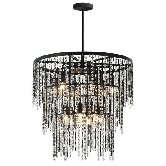 TOOLIGHT hængende loftlampe APP1314-CP Sort 80x80x120cm