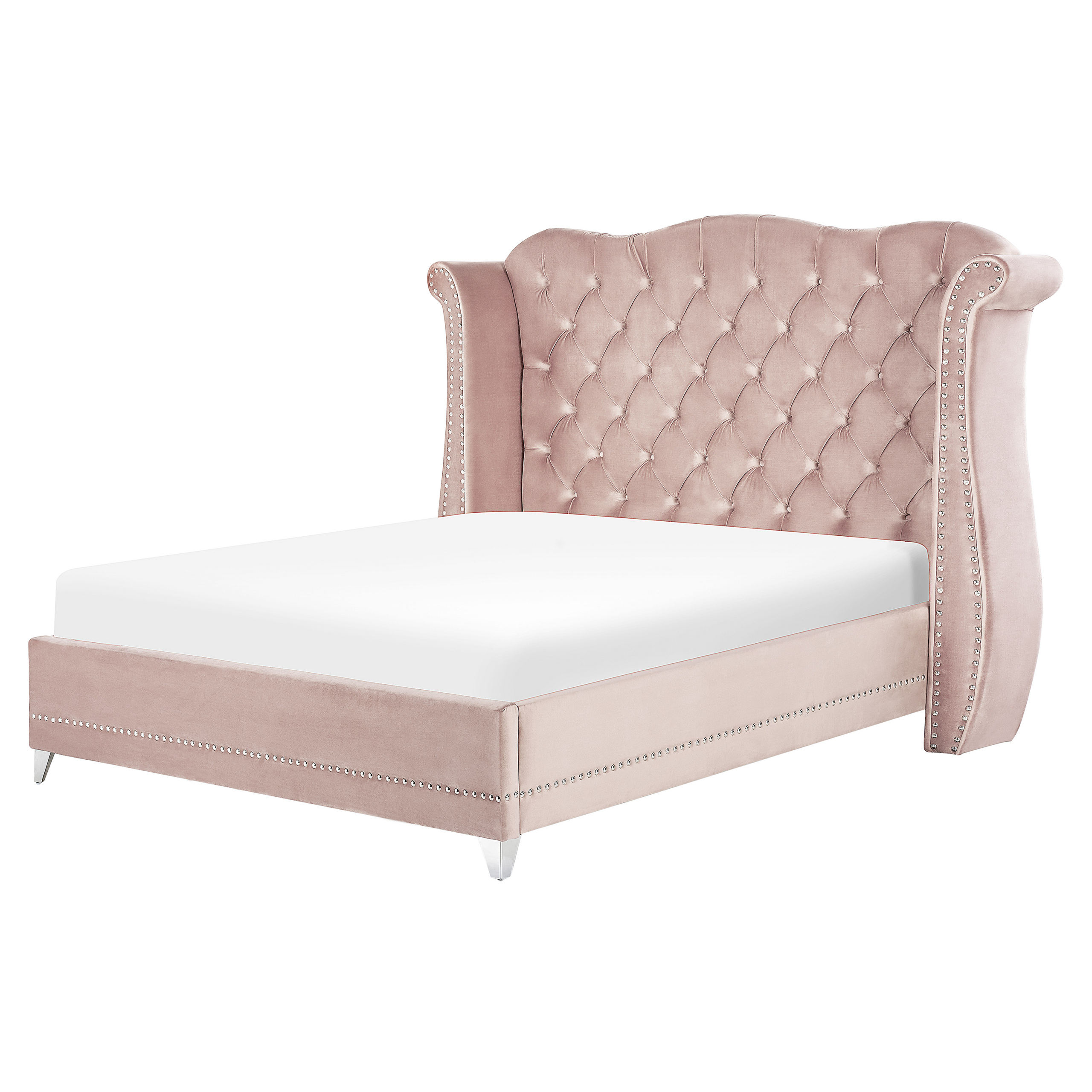 Seng Velour AYETTE 180 x 200 cm Pastellrosa