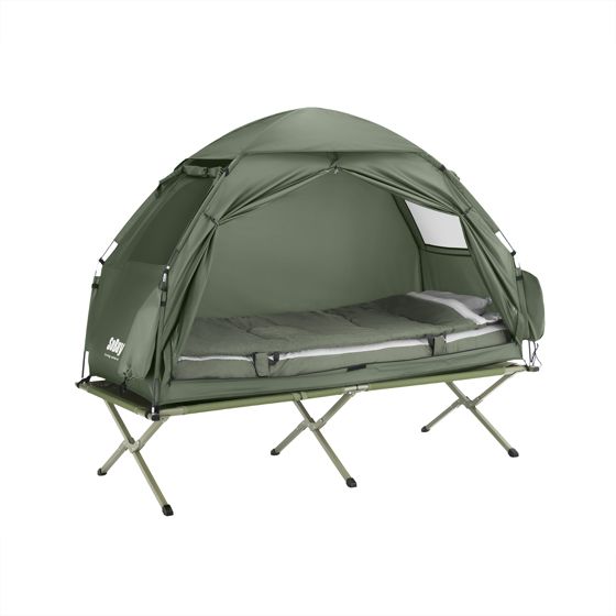 SoBuy Campingseng, oppusteligt campingtelt, Tagtelt OGS32-GR
