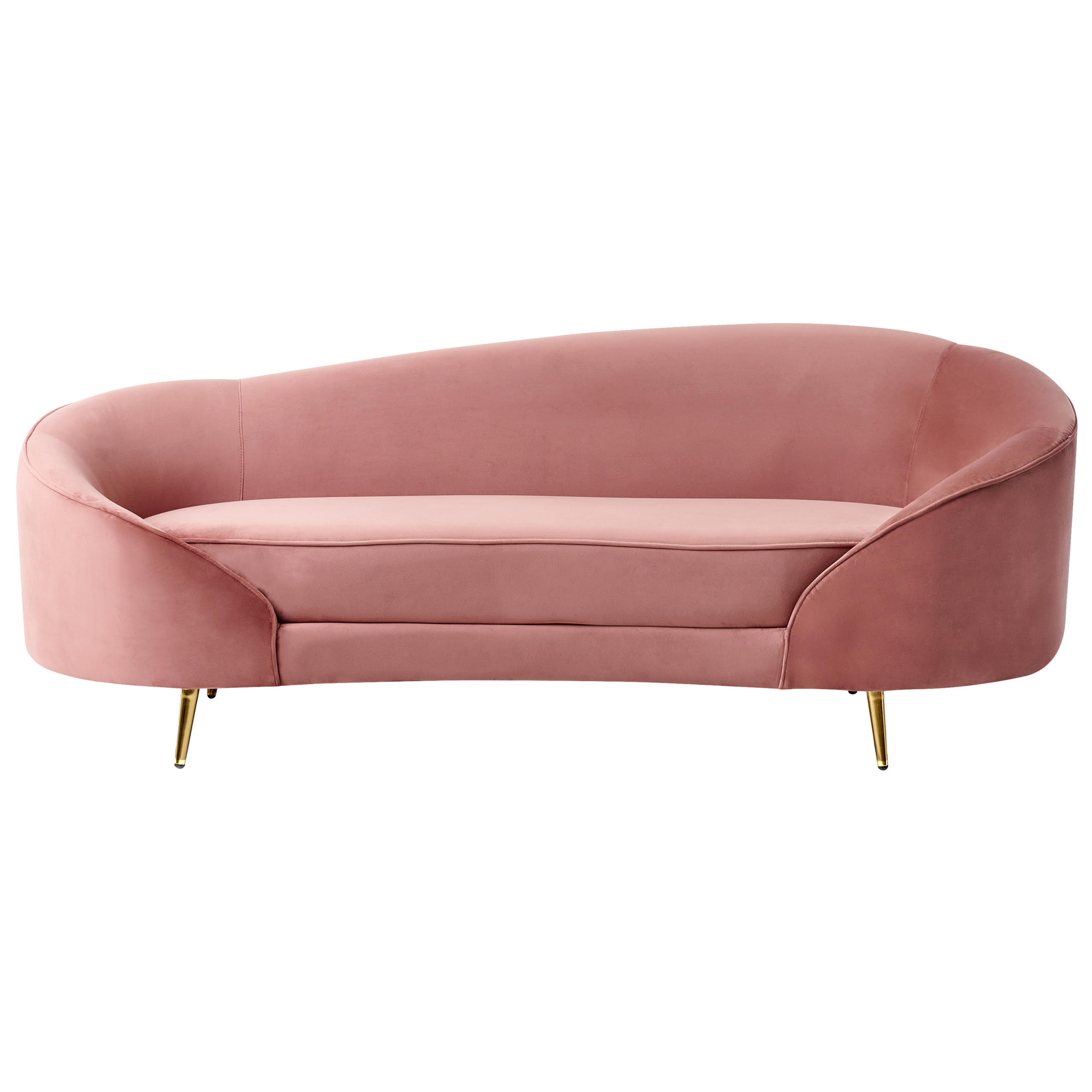 Sofa 2 personers SAVAR Velour Lyserød