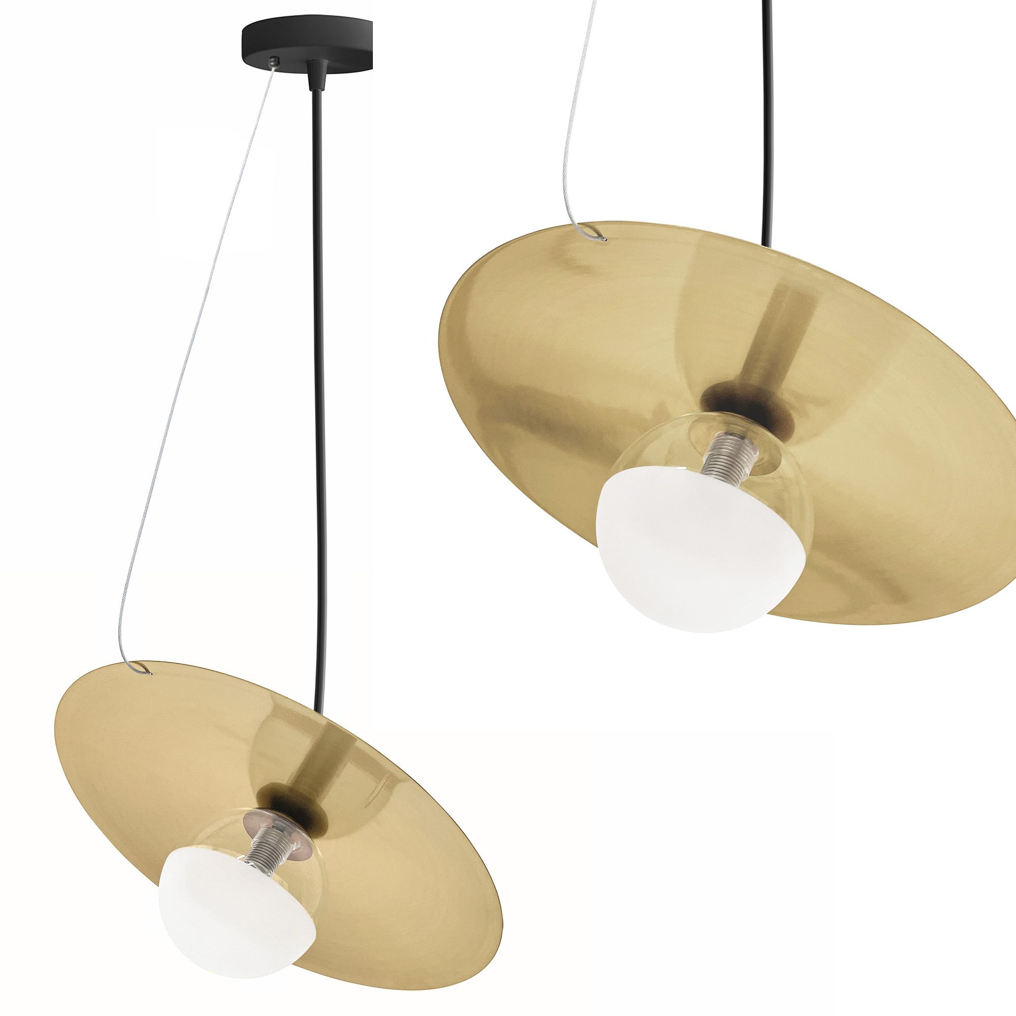 TOOLIGHT hængende loftlampe APP1417-CP Sort/Guld 30x30x1cm