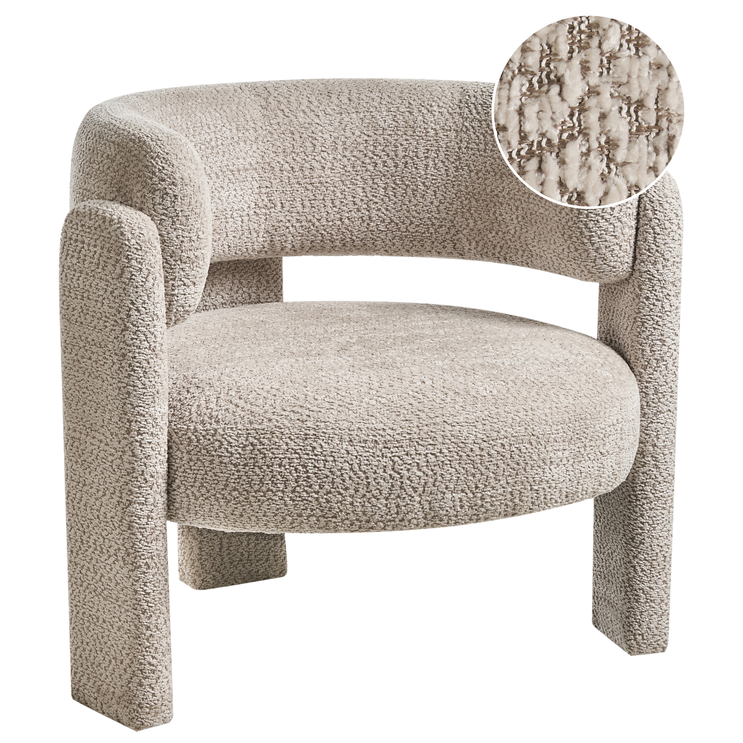 Lænestol BUREA Chenille Lys Beige