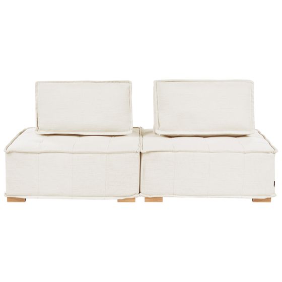 Modulsofa 2 personers TIBRO Cremehvid
