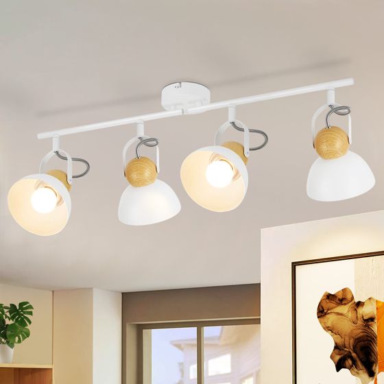 NETTLIFE Vintage sort loftspotlight E27 350° justerbar retro industriel metal entrélampe justerbar