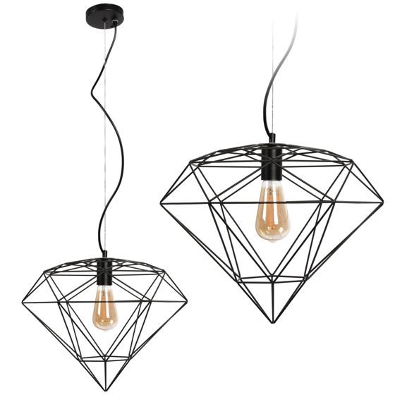 TOOLIGHT hængende loftlampe APP563-1CP Sort 35x40x80cm