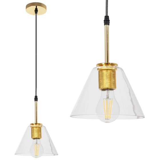 TOOLIGHT hængende loftlampe APP1179-1CP Guld 18,5x18,5x25cm